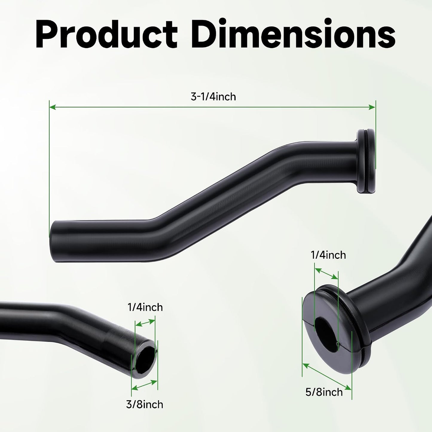 596163 Vacuum Hose for John Deere D125 D130 D140 D160 D170 Lawn Mower Tractor Replaces 593998 797408 2pcs