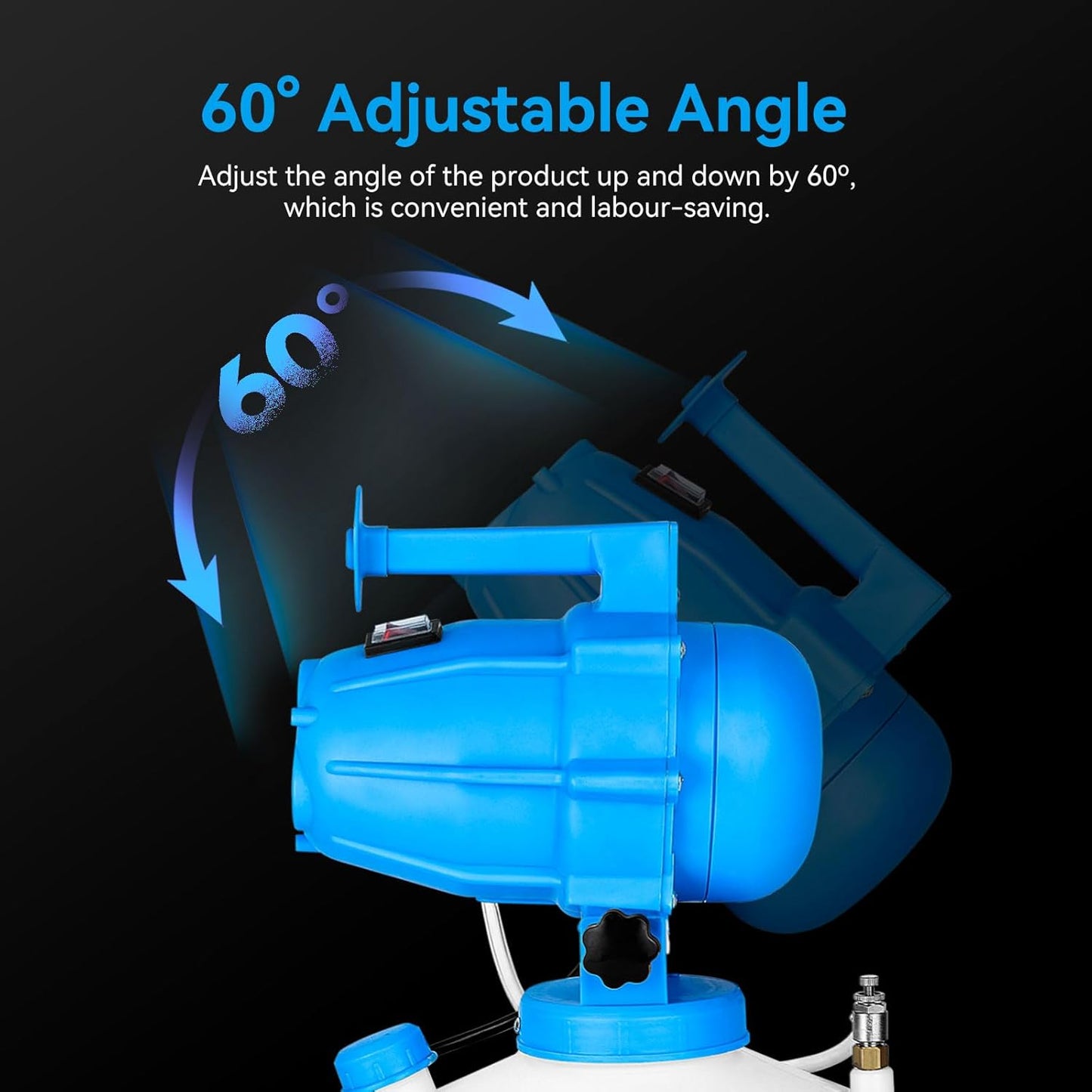 5L (1.3 Gallon) Electric ULV Fogger Machine with 3 Nozzles, Portable Sprayer Cold Fogger with 30ft Adjustable Spray Distance