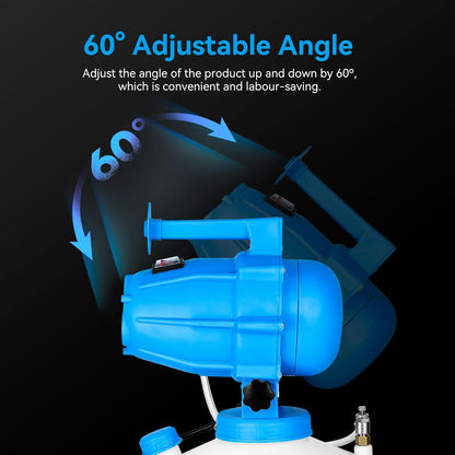 5L (1.3 Gallon) Electric ULV Fogger Machine with 3 Nozzles, Portable Sprayer Cold Fogger with 30ft Adjustable Spray Distance