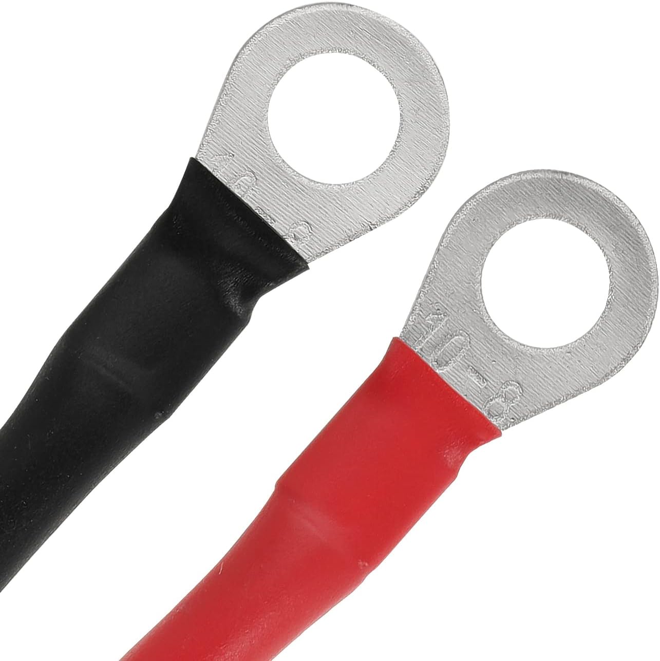8 AWG Battery Cables 8 Gauge Solar Panel Wire Tinned Copper Extension Cable with 5/16'' Lugs for RV Solar Panel Car Automotive (8AWG 8FT)