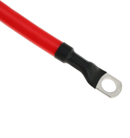 4 AWG Battery Cable 4AWG Gauge Pure Copper Battery Inverter Cables with 3/8 in Lugs Both Ends Power Inverter Wire Set for Automotive Solar Marine Boat RV Car Motorcycle Red and Black (3FT)