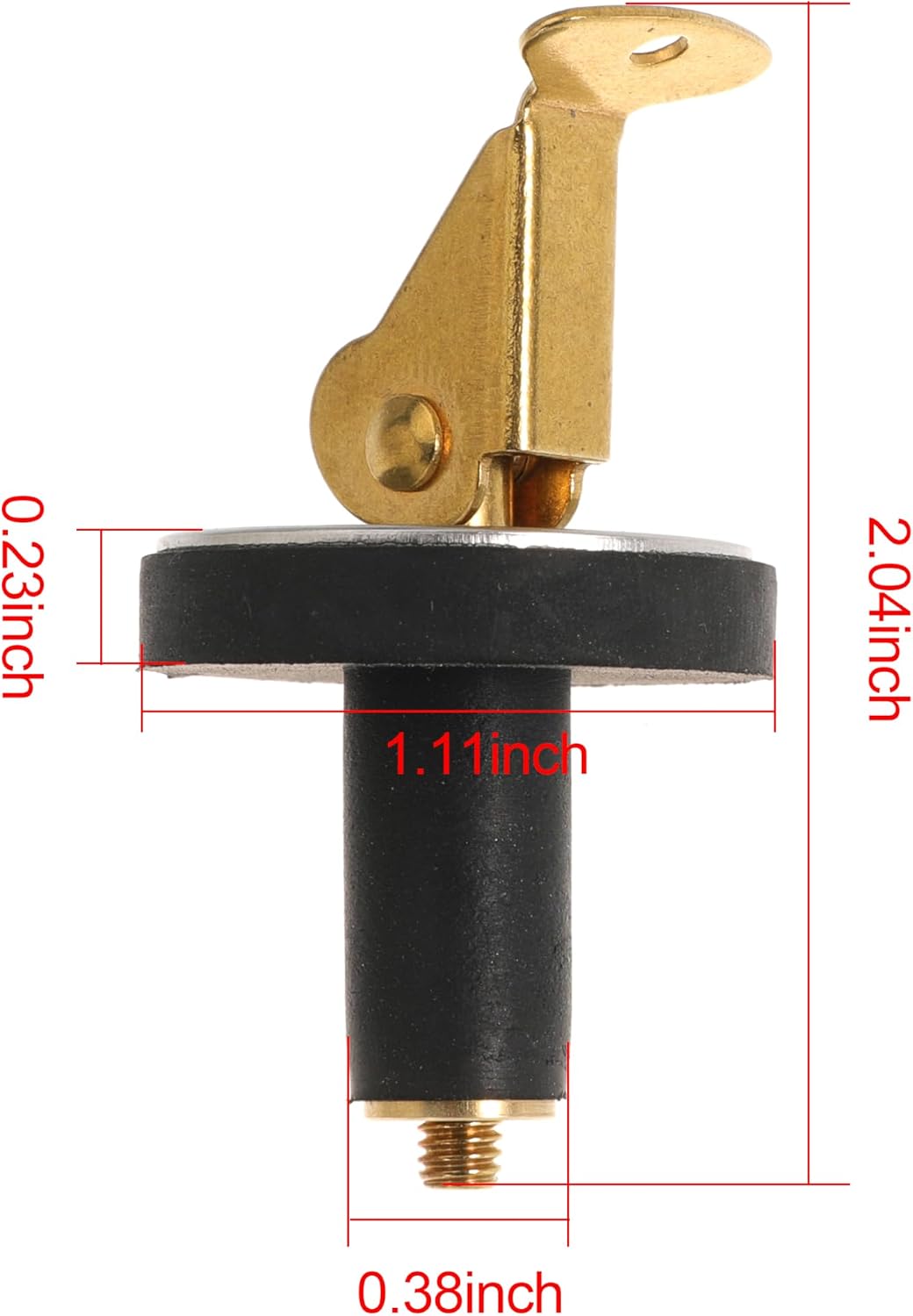 4 Pack Brass Boat Plug Drain Plug Boat Snap Handle Plug Deck Plug for Boat Marine