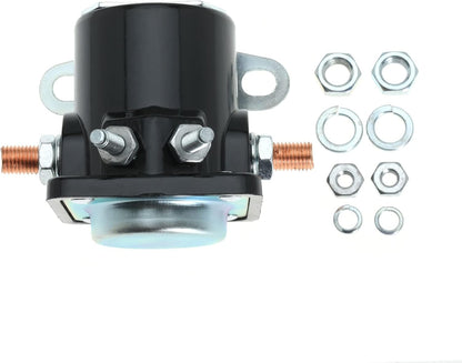 12V Heavy Duty Solenoid For Ford Replace Sw-3 SNL135 B-6A-11450A B6A-11002A B4TZ-11002-A D2AF11450AA 50-430 C6AF C7AF C9AF C3912 SS581T 4 Terminal Hot Rod Starter Relay Solenoid