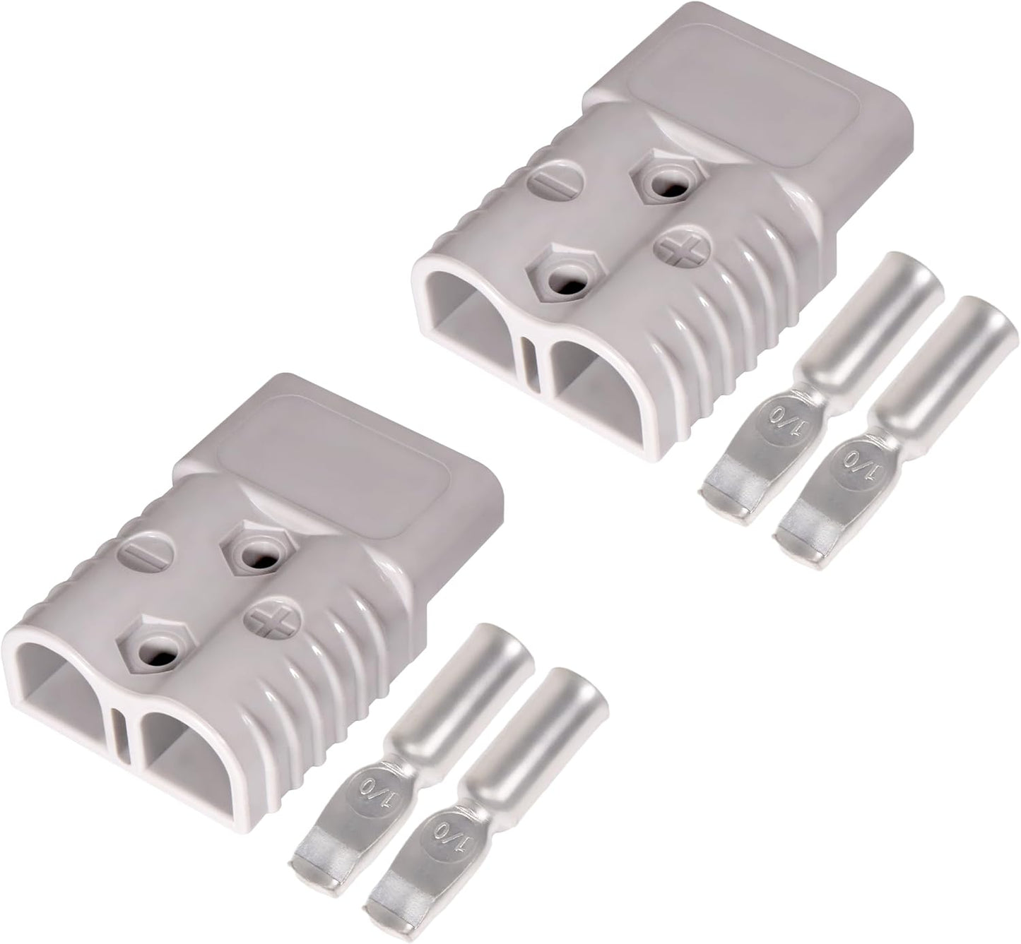 175A 600V Battery Quick Connect/Disconnect Connectors 1/0 AWG Wire Harness Cable Plug Kit with Handle and Protect Cover 2Pack