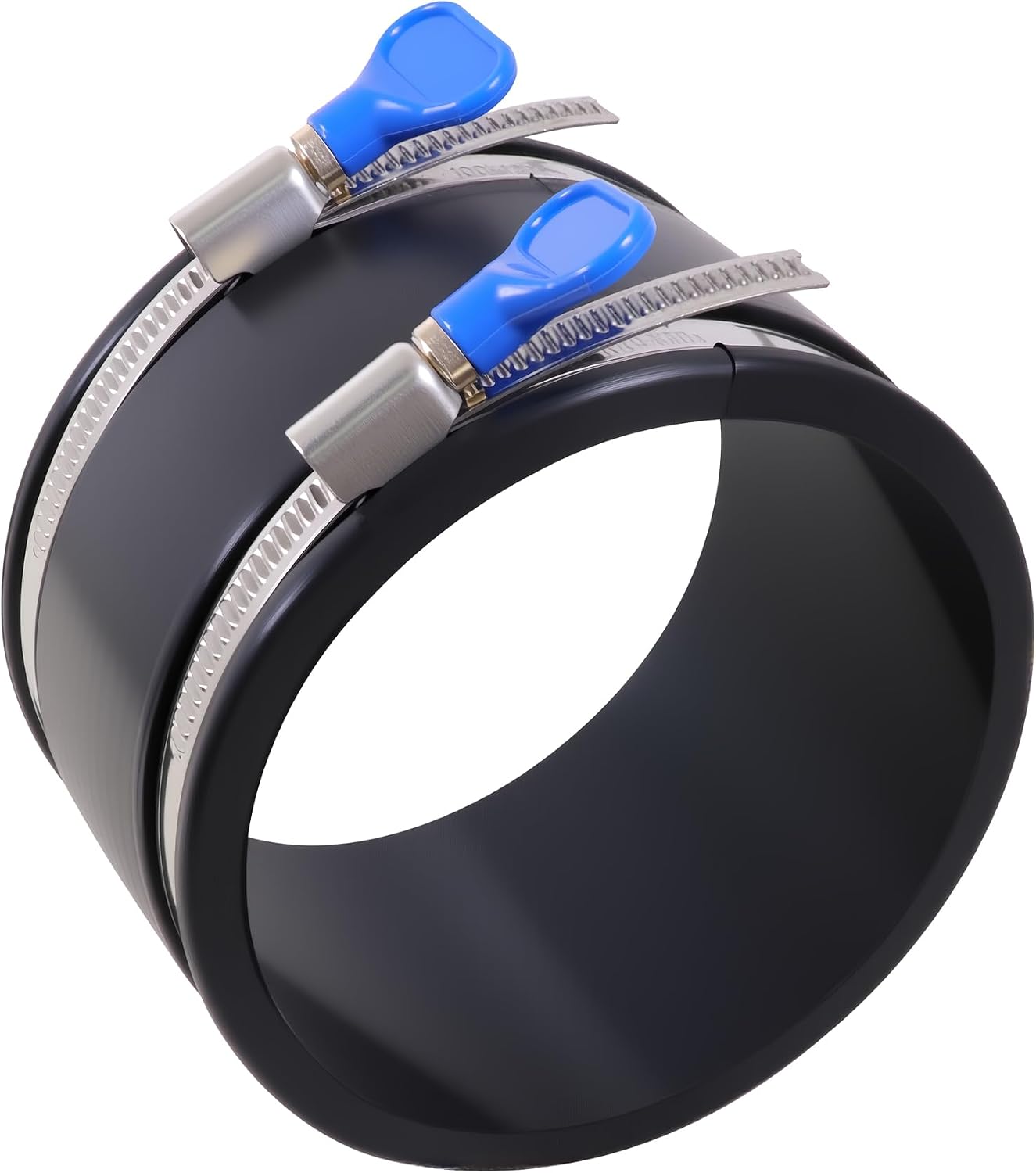 4 Pack 4 Inch Dust Control Flex Cuff with Adjustable Hose Clamps, Rubber Connector Rubber Cuff Coupler for Woodworking Dust Collection Fittings