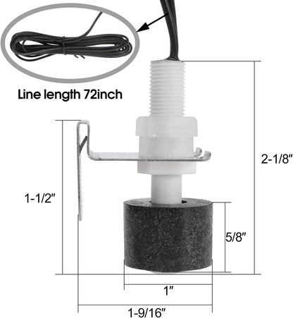 10PACK SS3 Float Switch Condensate Overflow Switch for HVAC Drain Pan Condensate