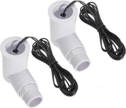 Float Switch SS2 L-Shape with 3/4 Inch Adaptor and 6Ft Wire Water Float Switch for HVAC Drain Pan Condensate Outlet (2Pack)