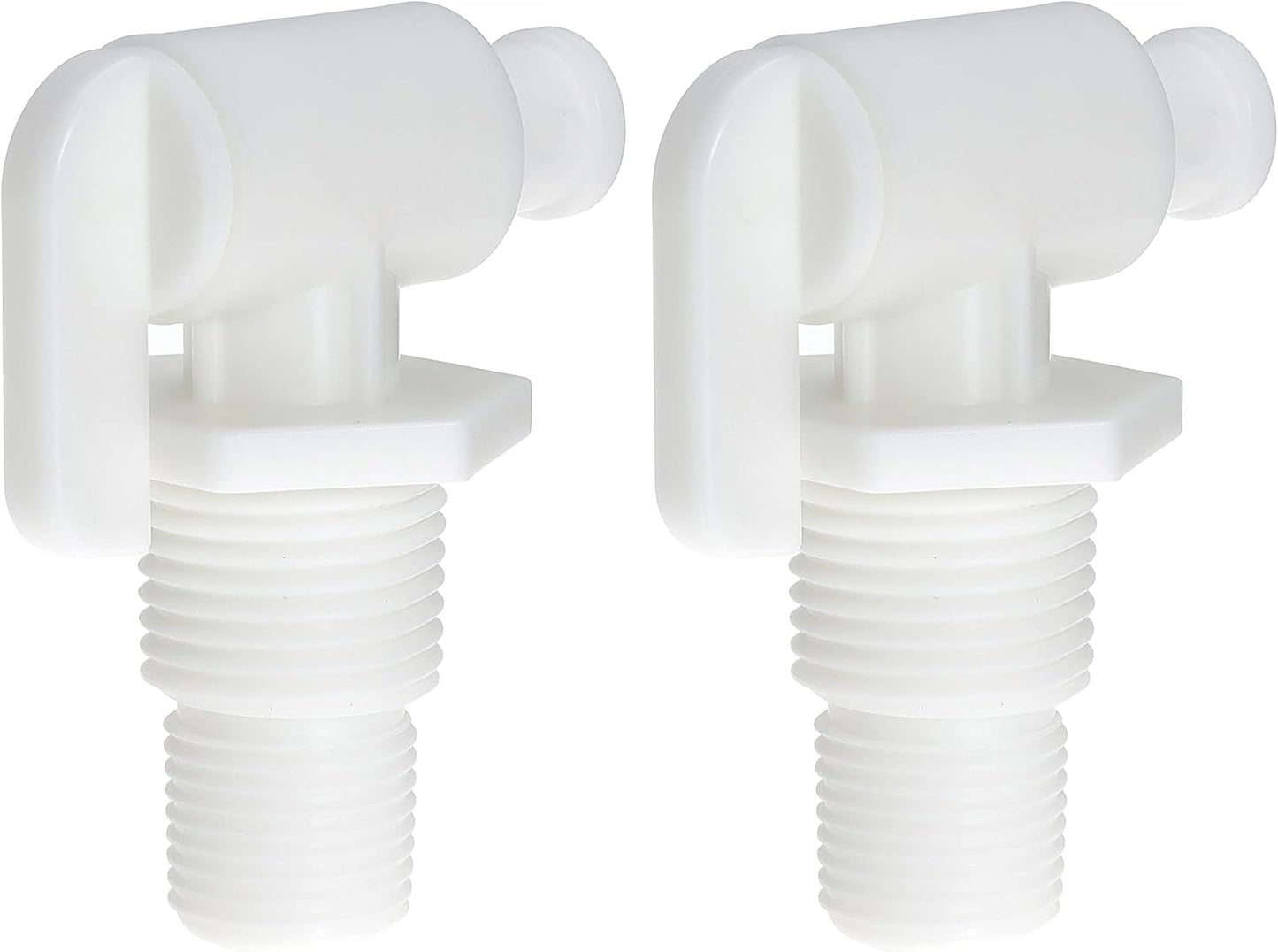 Drain Valve 3/8" and 1/2" Male NPT Dual Barbed Drain Cock Replacement for RV Camper Travel Trailer Fresh Water Tank or System Pack of 2