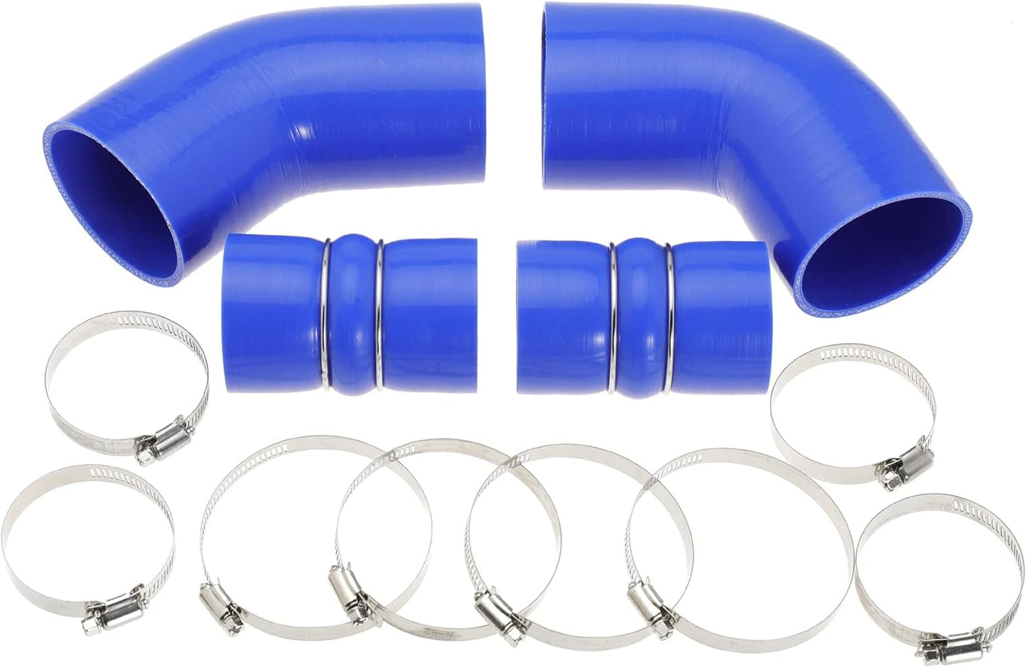 6.6 Hose Boot Kit for Chevrolet for Chevy for GMC Sierra 2500 3500 6.6L 32V LLY For Duramax 2004.5-2006 Blue with T Bolt Clamp