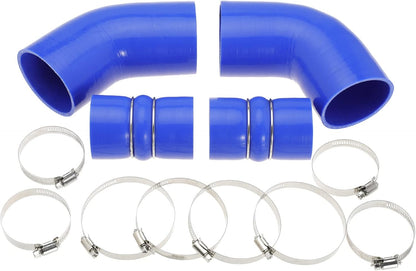 6.6 Hose Boot Kit for Chevrolet for Chevy for GMC Sierra 2500 3500 6.6L 32V LLY For Duramax 2004.5-2006 Blue with T Bolt Clamp
