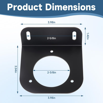 Filler Neck Mount Diesel Gas Fuel Fit for Chevy for Dodge for GMC for Ford Service Body Truck or Flatbed, 2-5/8" Screw Hole Spacing, 2-3/8" Center Hole, Works with Diesel Gas Fuel Systems(2 pack)