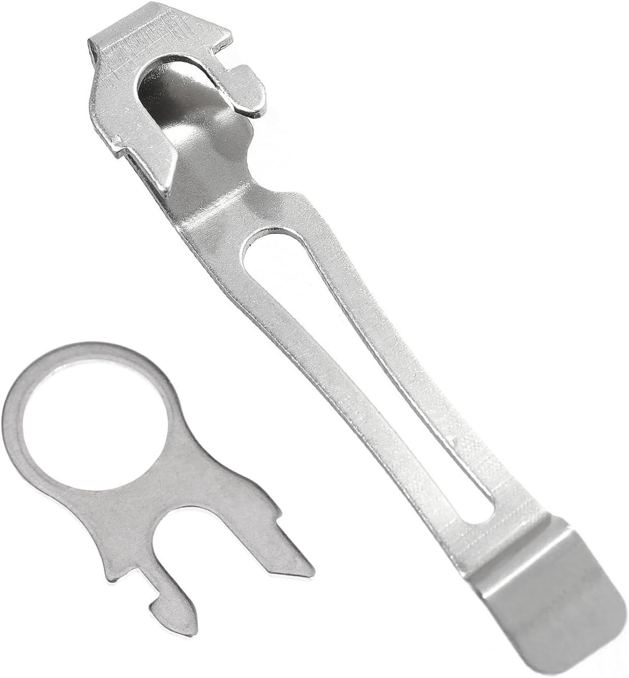 Quick-Release Pocket Clips + Lanyard Ring Set Stainless Steel Quick Release Multi-Tool Pocket Clip (6)