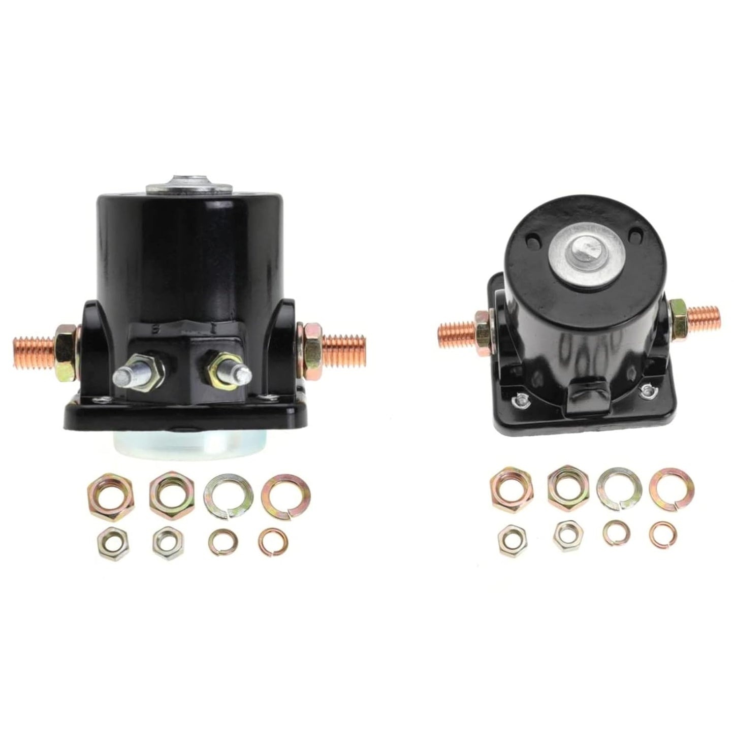 12V Black Manual Surface Mount Solenoid Relay Switch for Mercury, OMC, Sierra Marine Outboards (383622, 395419, 582708, 586180, 18-5808, 47886, 47886T) - Normally Open, 30A, Silver Contact