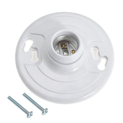 10 Pack for E26 for E27 Light Base Socket Keyless Lamp Base Holder White Ceiling Bulb Socket 660W Outlet Box Mount for Incandescent for LED for Fluorescent Bulbs Indoor Outdoor Use
