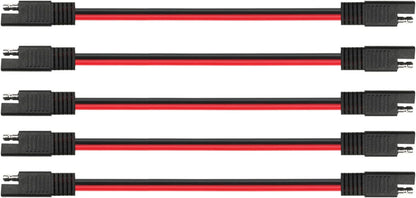 14 AWG SAE to SAE Extension Cable 14 Gauge 2-Pin SAE Connector Extension Cord with Dual Head Plug for Solar Panel Automotive Car Motorcycle 10in