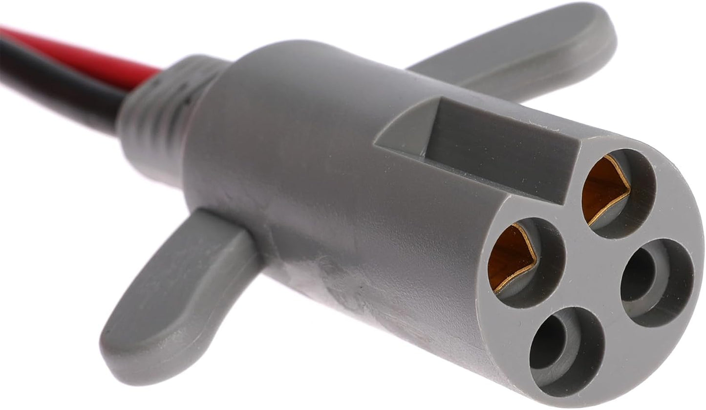 Trolling Motor Power Plug 2-Prong 4 Holes Replace 8M4000953 for Minn Kota | Connect with 50A 12V 24V 36V Motors