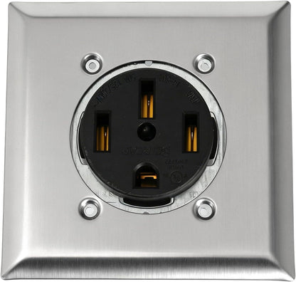Straight Blade Device Receptacle for NEMA 14-50R 50 Amp EV Charging Receptacle for Electric Vehicles RVs 125/250 Volts