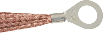 10" Braided Ground Strap 250mm Automotive Engine Copper Ground Strap with 1/2" Ring Terminal Engine grounding Kit 5PCS
