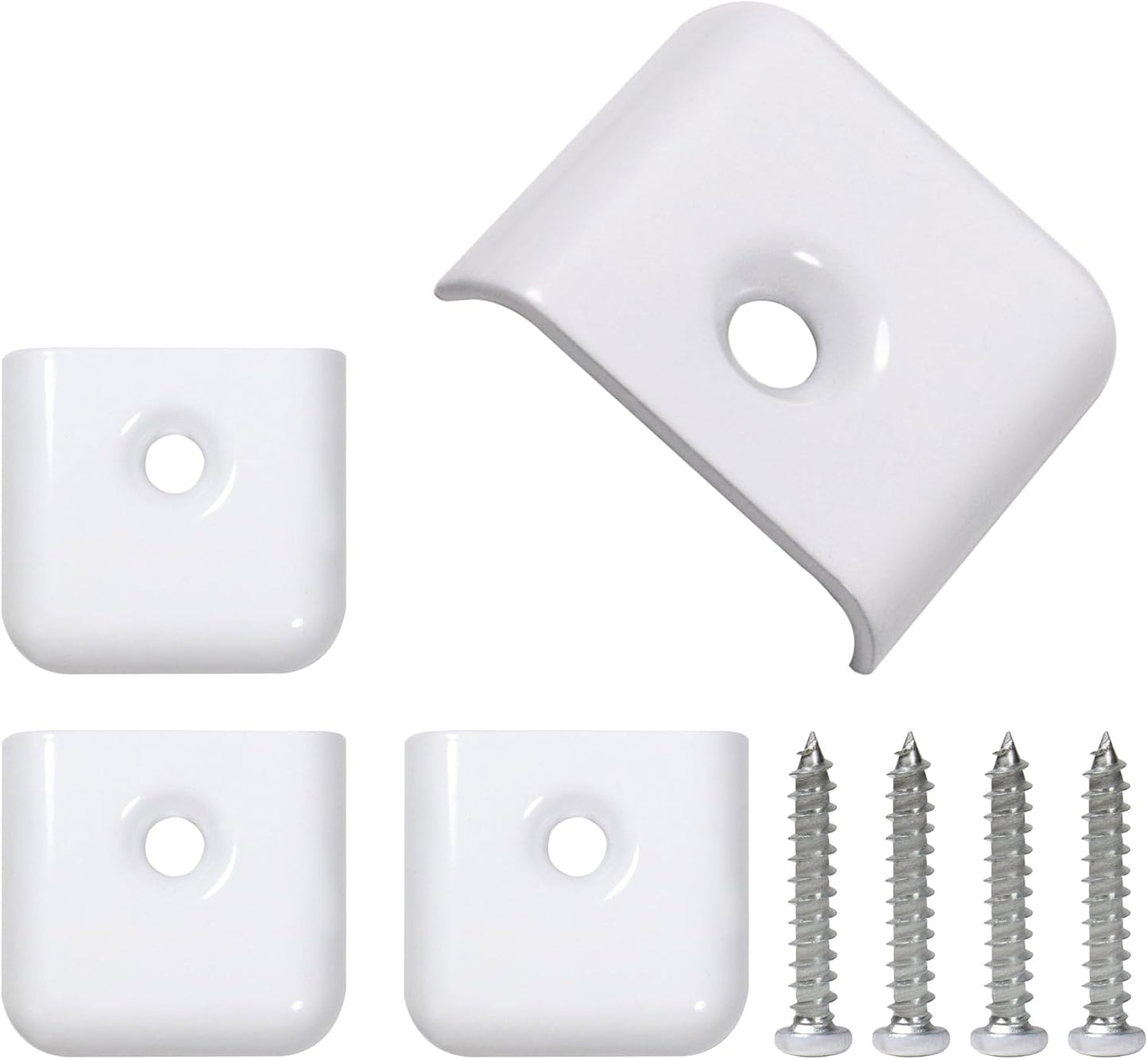RV Trim End Caps for 1 Inch Vinyl RV Trim Molding Screw Covering Strip (White, 10pcs)