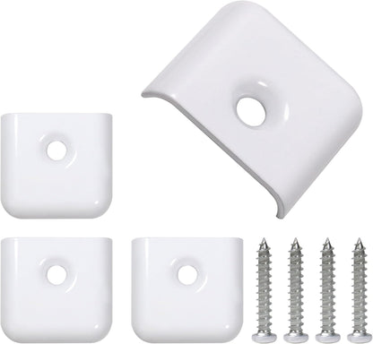 RV Trim End Caps for 1 Inch Vinyl RV Trim Molding Screw Covering Strip (White, 10pcs)