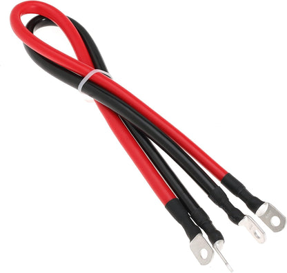 2 AWG Battery Cable 2AWG Gauge Battery Power Inverter Cables with 5/16 in Lugs Terminal for Automotive Solar Marine Boat RV Car Motorcycle (2FT)