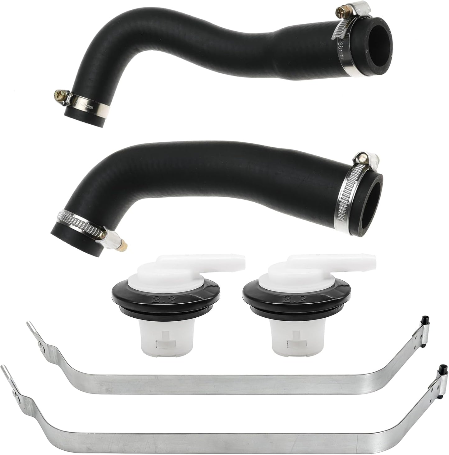 Fuel System Repair Kit- Includes 52040079 52040081 Fuel Filler Hose, Fuel Tank Straps and Vent Valve and Grommet for Jeep Wrangler YJ 1987-1995 Gas Tank