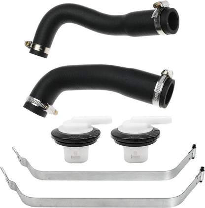 Fuel System Repair Kit- Includes 52040079 52040081 Fuel Filler Hose, Fuel Tank Straps and Vent Valve and Grommet for Jeep Wrangler YJ 1987-1995 Gas Tank