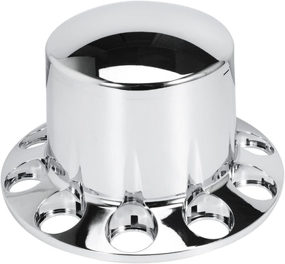 Front and Rear Axle Wheel Cover Hub Cap 33mm Screw-on Lug Nut Covers for Freightliner Kenworth Peterbilt, for Semi Trucks, Domed