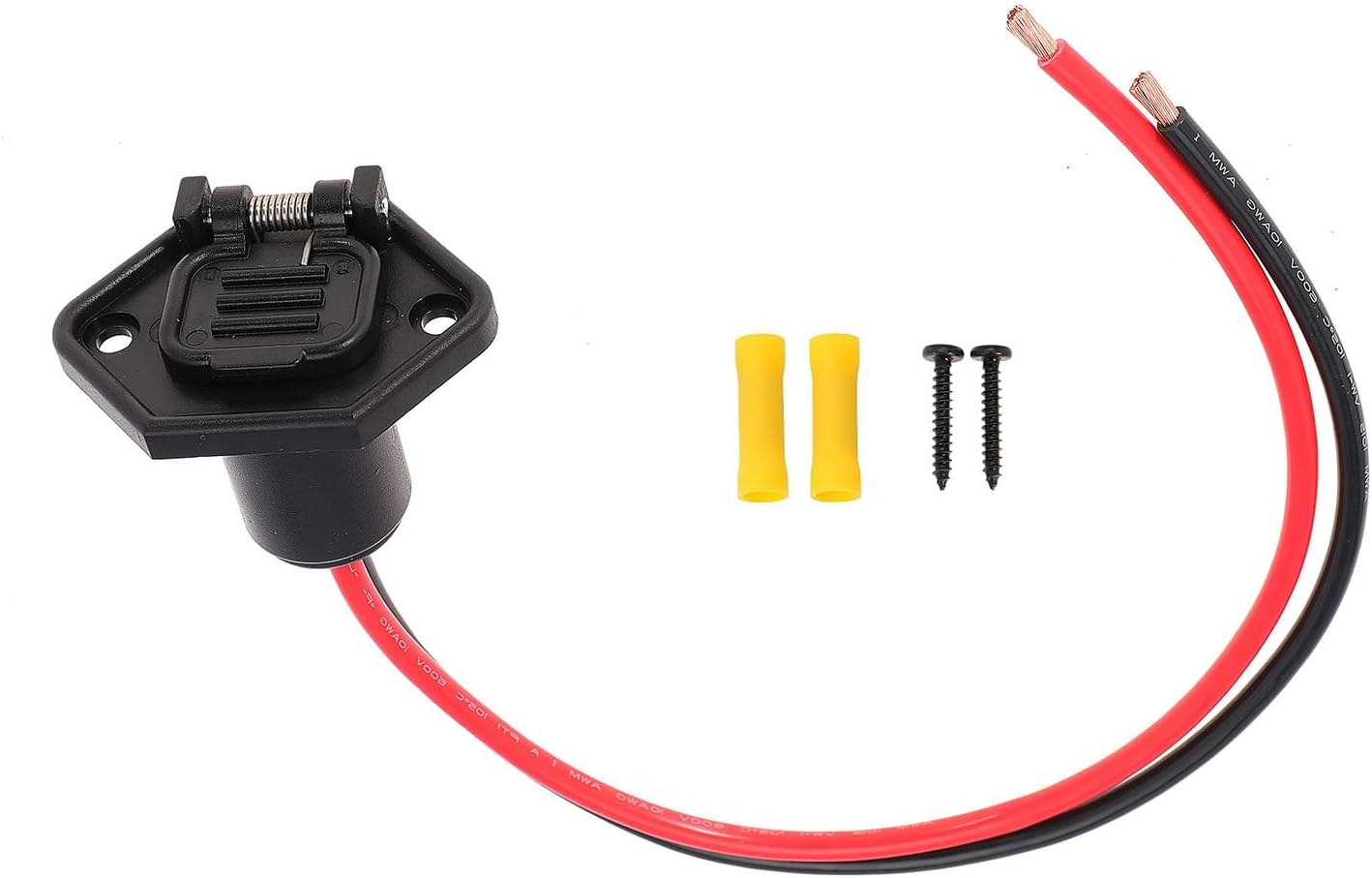 Trolling Motor Plug 10 Gauge 2 Wire 12V-24V Compatible with Minn Kota Marine Boat Waterproof Trolling Motor Connector (Plug-MA1)