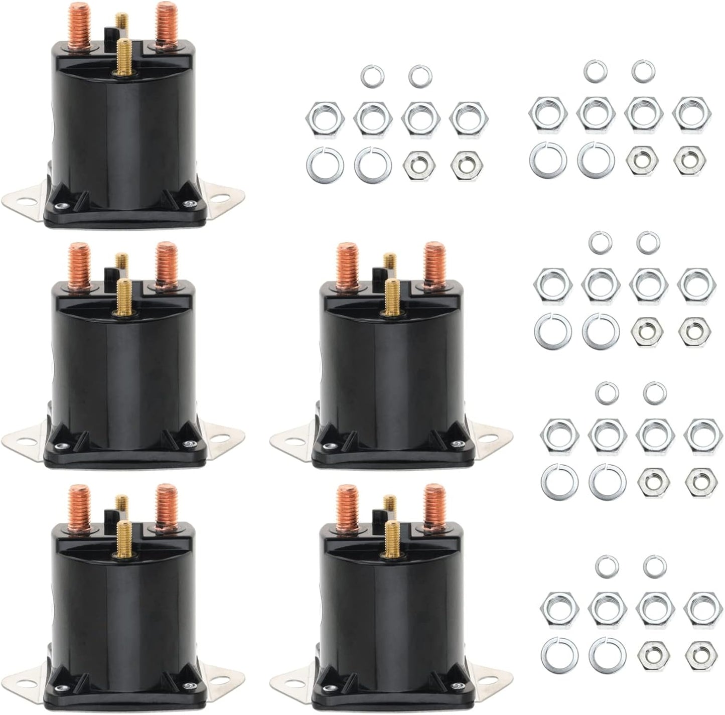 36V Solenoid for Club Car DS Golf Cart Replace 8016 1976-1998 4 Terminal Golf Cart Solenoid 5PCS