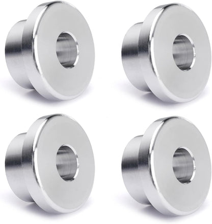 Solid Billet Handlebar Riser Bushings for Harley Softail Dyna Sportster FXR FX 1984-2016 (Silver)