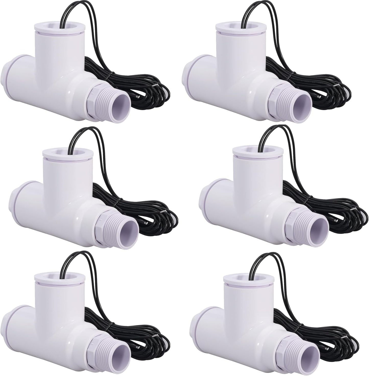 SS1 Float Switch Condensate Overflow Switch with 3/4 Inch Adaptor and 6FT Wire for HVAC Drain Pan Condensate for condensate Overflow Detection (6Pack)