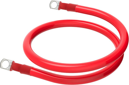 4 AWG Battery Cable 4 Gauge Battery Wires with 3/8 terminals Power Inverter Cables for Solar Boat Marine RV Car (3FT, 1 red+1 black cable)