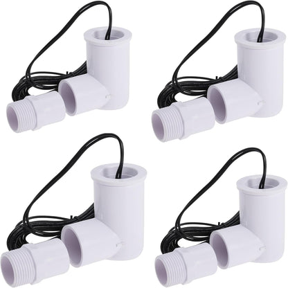 Float Switch SS2 L-Shape with 3/4 Inch Adaptor and 6Ft Wire Water Float Switch for HVAC Drain Pan Condensate Outlet (6Pack)
