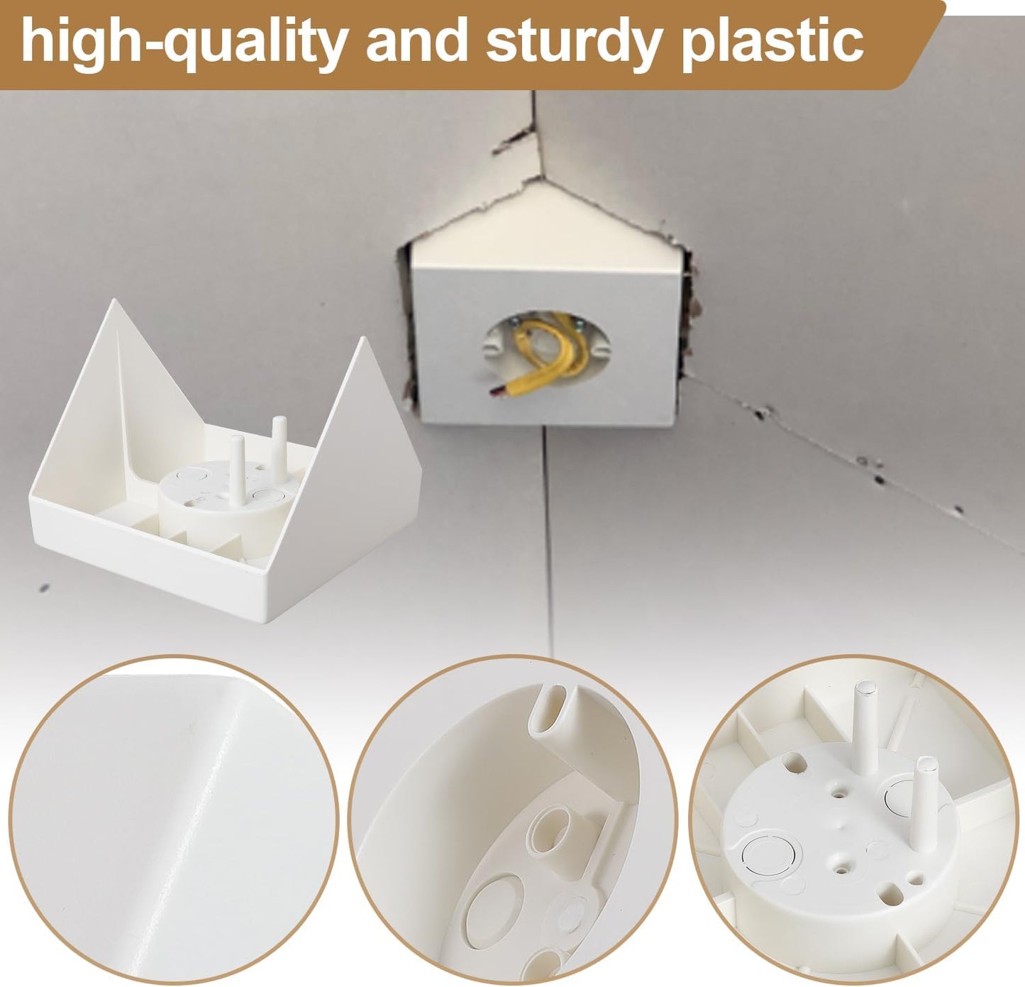 Ceiling Fan Light Fixture Mounting Box Fan Mounting Bracket FB900 Ceiling Fan Angle Mount for Cathedral Ceiling Angles of 80°and Up (1Pack)