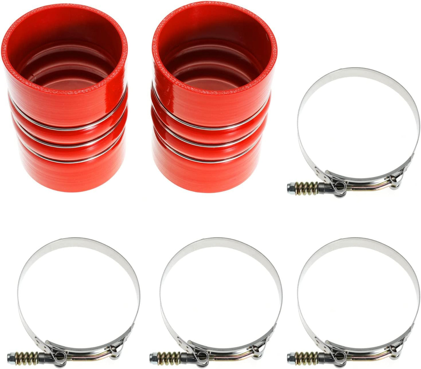 Silicone Charge Air Cooler Hump Hose Boot Set 4" X 6" 4 inch with T Bolt Clamp Red