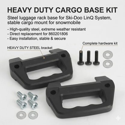Snowmobile Cargo Base Luggage Rack Base Kit with Hardware for Ski-Doo for LinQ System Replace 860201806 Snowmobile Seat Armrest