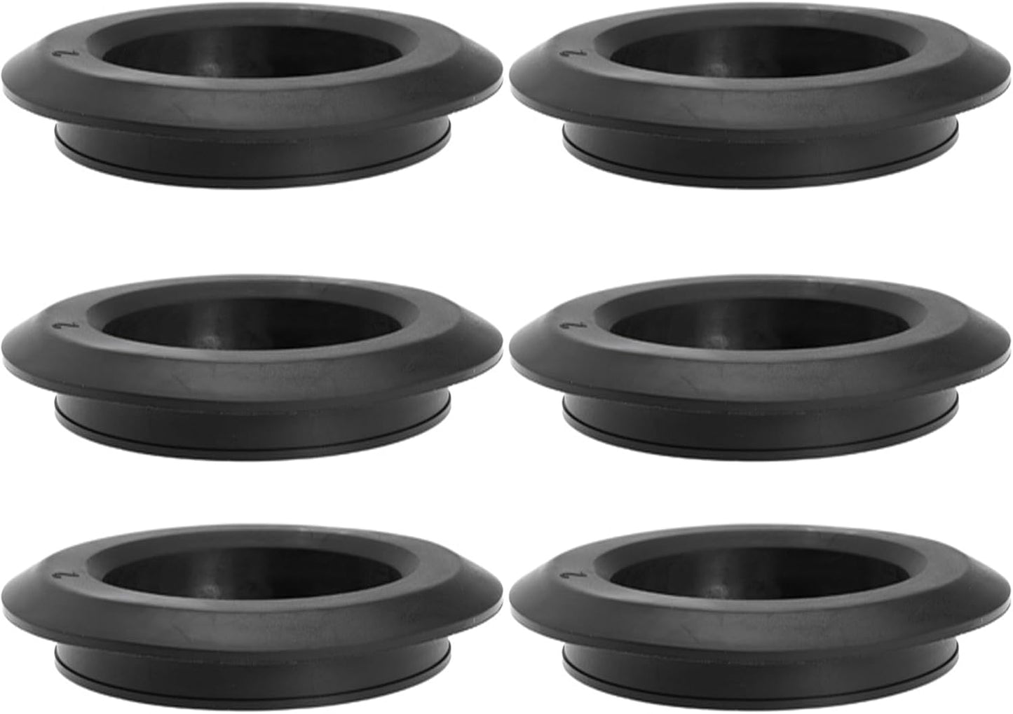 2in Flexible Rubber Tank Sealing Adapter Bulkhead Fitting Compression Fittings for Uniseal PVC Hard Pipe (Uniseal-2in-BK-6PCS)