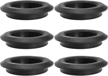 2in Flexible Rubber Tank Sealing Adapter Bulkhead Fitting Compression Fittings for Uniseal PVC Hard Pipe (Uniseal-2in-BK-6PCS)