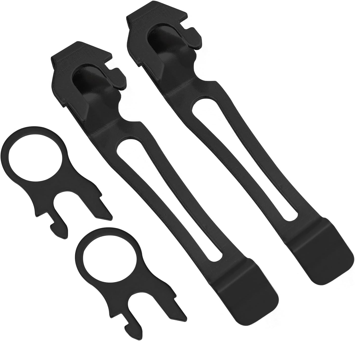 Quick-Release Pocket Clip+ Lanyard Ring Set Stainless Steel Quick Release Multi-Tool Pocket Clip(Black-1)