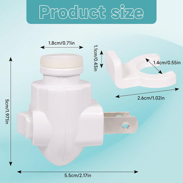 Plug in Night Light Module Base Socket with ON/Off Switch with Shade Mounting Clip for Decoration for Your Night Light (30Pack)
