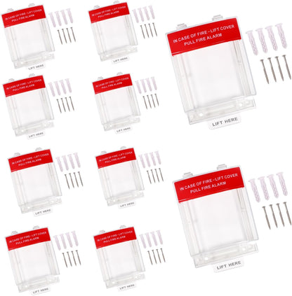 Fire Alarm Protective Cover Manual Call Point Button Protective Guard for Fireproof Switch for Fire Alarm Station Emergency Button Protective (10PCS)