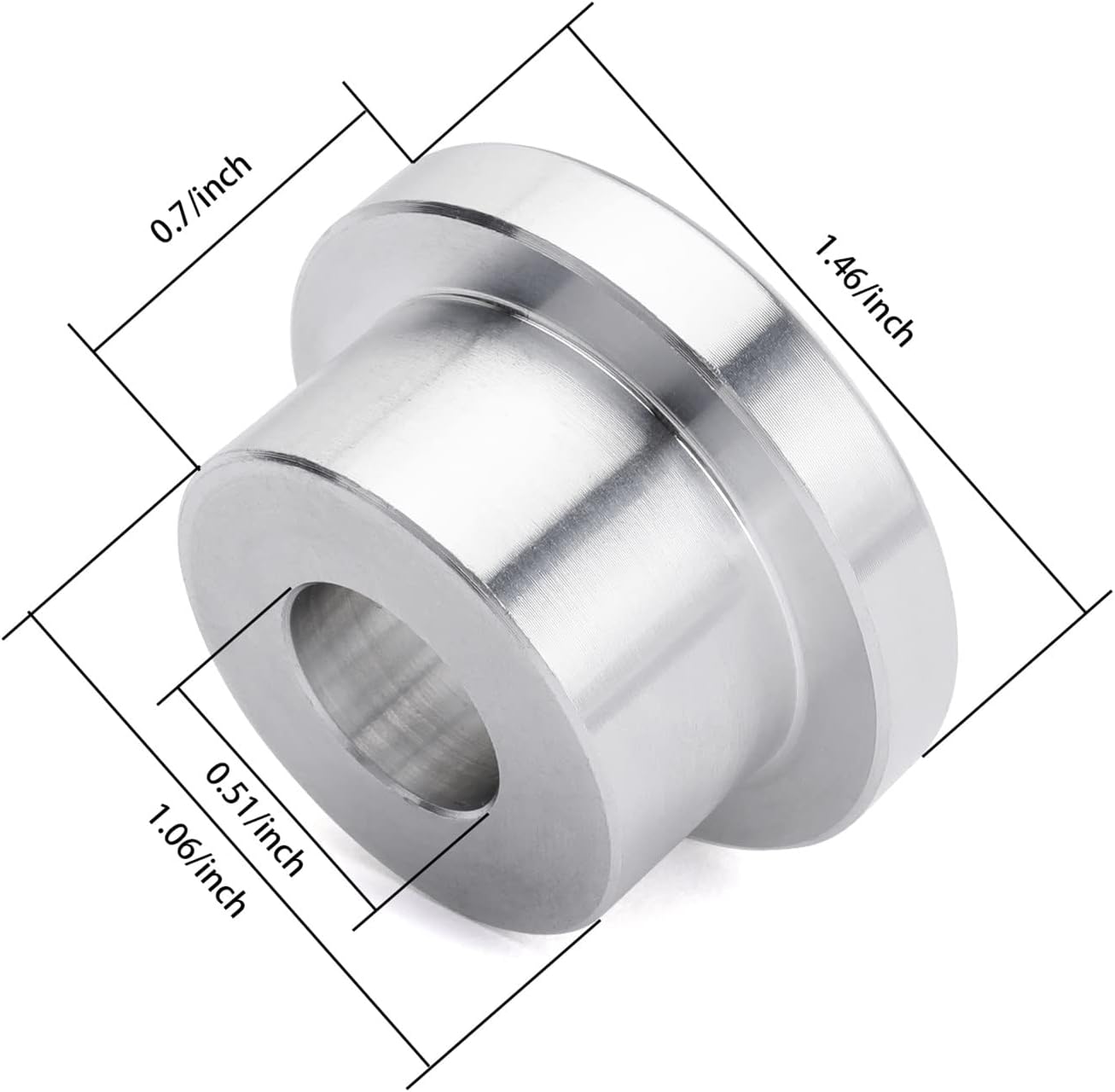 Solid Billet Handlebar Riser Bushings for Harley Softail Dyna Sportster FXR FX 1984-2016 (Silver)