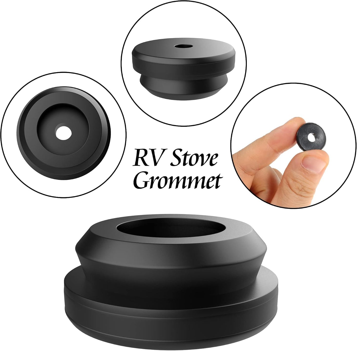 RV Stove Top Grommets for Amana for Magic Chef Stove Grates, RV Gas Cooktop Grill Grommet for RV Camper Trailer Kitchen Use, 4pcs