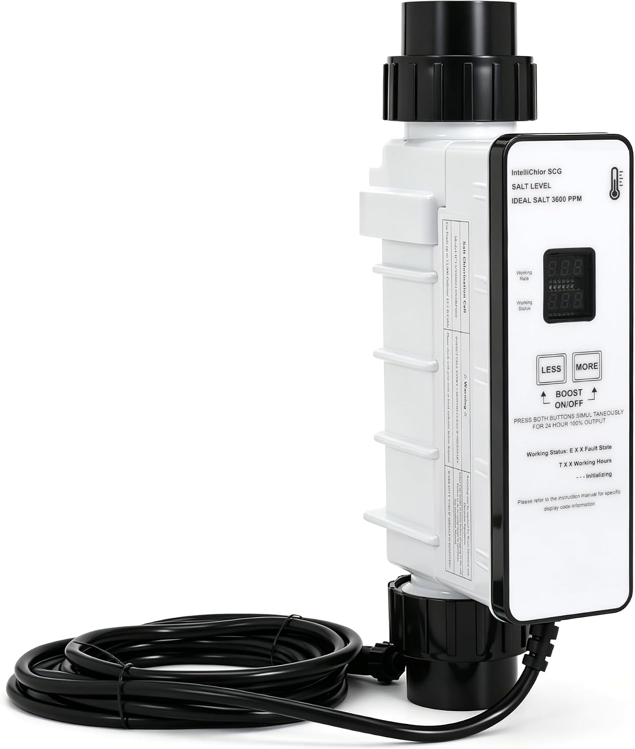 IC60 Salt Cell Saltwater Chlorine Generator Replace EC-521105 521105 Power Center for Pentair IntelliChlor IC60,Salt Chlorinator System for Inground Pools up to 60000 Gallons