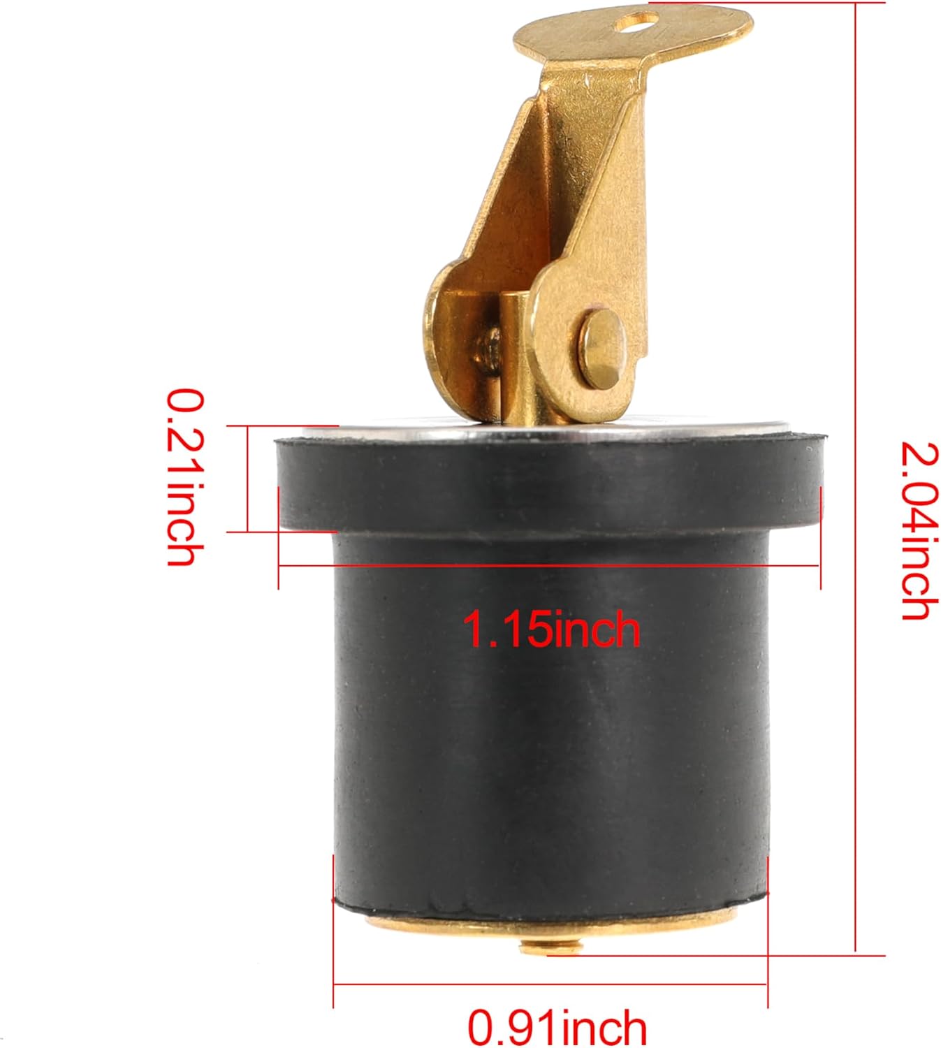 Boat Drain Plug Brass Boat Plug Snap Rubber Plugs Deck Plug for Boat Marine Twist Accessories
