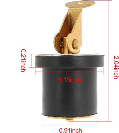 Boat Drain Plug Brass Boat Plug Snap Rubber Plugs Deck Plug for Boat Marine Twist Accessories