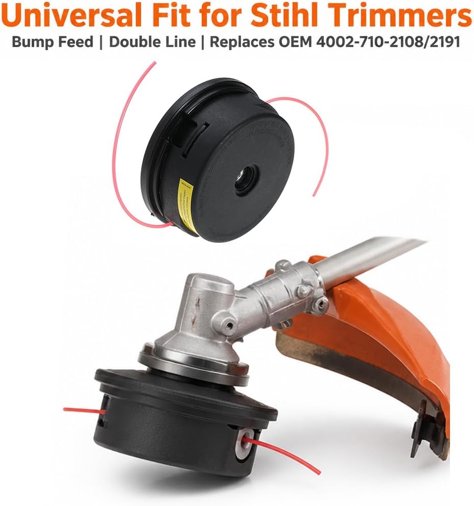 Trimmer Head for Stihl FS55 FS55R FS56 FS70 FS70R FS85 FS90 FS90R FS91R FS100RX FS110 FS111RX FS120 FS130 FS131 FS240 Replace 4002 710 2108 4002 710 2191 4002-710-2108 4002-710-2191 10PCS