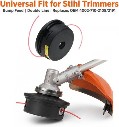 Trimmer Head for Stihl FS55 FS55R FS56 FS70 FS70R FS85 FS90 FS90R FS91R FS100RX FS110 FS111RX FS120 FS130 FS131 FS240 Replace 4002 710 2108 4002 710 2191 4002-710-2108 4002-710-2191 10PCS