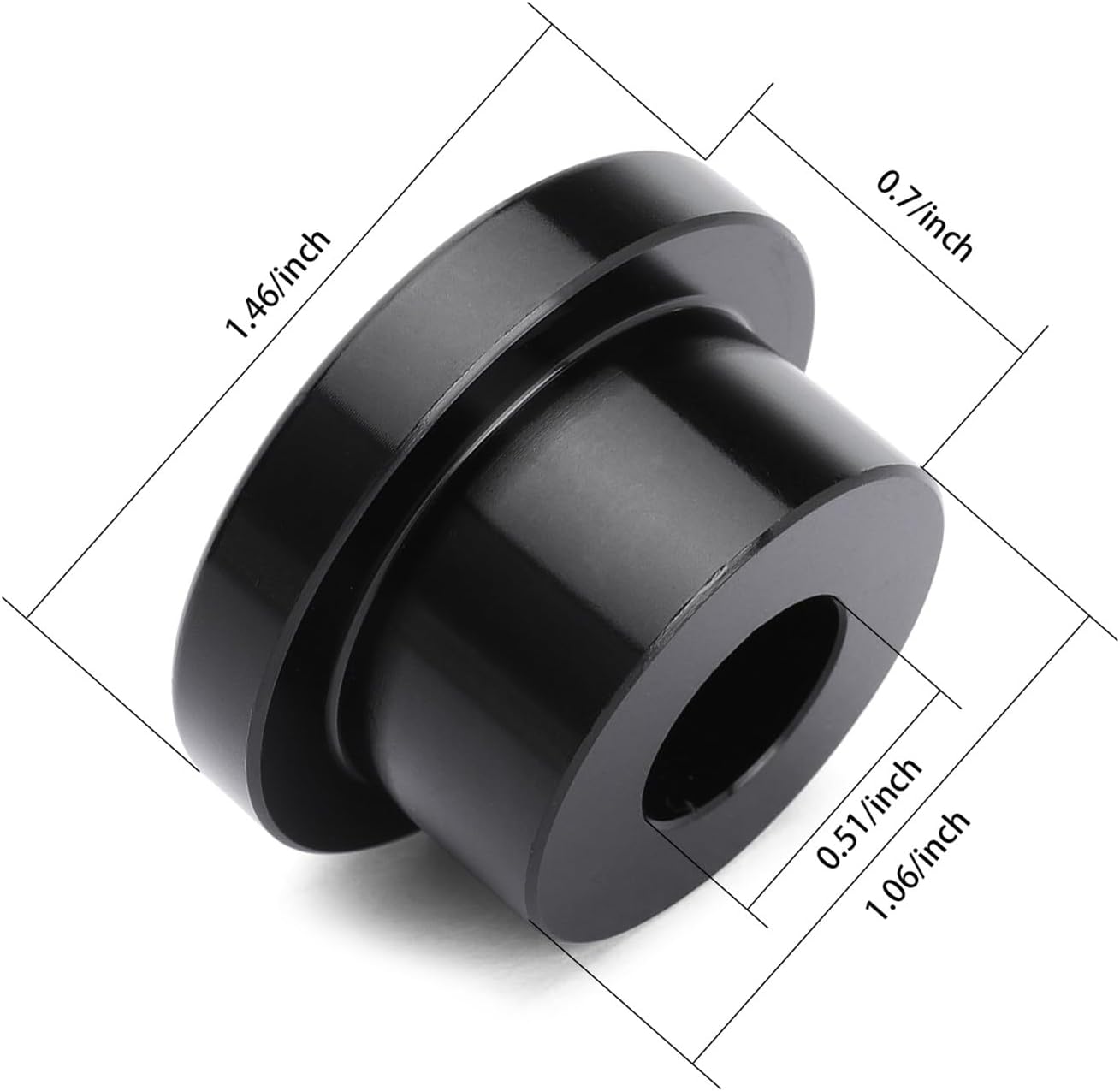Solid Billet Handlebar Riser Bushings, Stabilizer Bar Bushing for Harley Softail Dyna FXR FX Sportster 1984-2016 (Black)